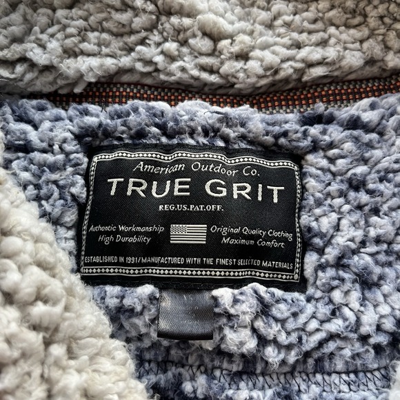 True Grit Pullover Sherpa 1/4 Zip Gray Fleece Jacket Cozy Soft Fuzzy Womens Xs - Picture 2 of 6
